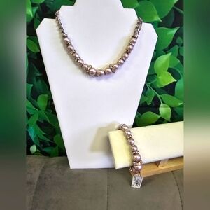 GIVENCHY Women’s 2-pc faux pearl necklace earrings and bracelet set rose